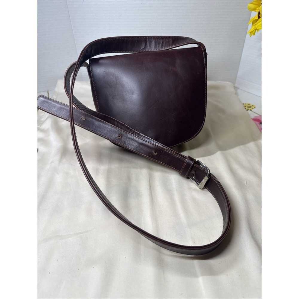 VTG Village Tannery NYC Designs Sevestet Dark BRN Leather 58"Belt Crossbody Bag.